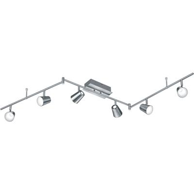 LED Plafondspot - Trion Narca - 36W - Warm Wit 3000K - 6-lichts - Rechthoek - Mat Nikkel - Aluminium LED Plafondspot - Trion Narca - 36W - Warm Wit 3000K - 6-lichts - Rechthoek - Mat Nikkel - Aluminium