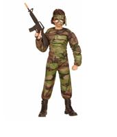 Gespierde super soldaten kostuum kind - thumbnail