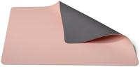Cookinglife Placemats - Dubbelzijdig - Vegan leer - Grijs / Roze 46 x 33 cm - 6 Stuks - thumbnail