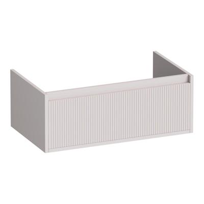 Brauer Hope Wavy - Onderkast - 80 cm - met 1 Softclose Lade Greeploos en 1 Sifon Uitsparing - Mat Zand