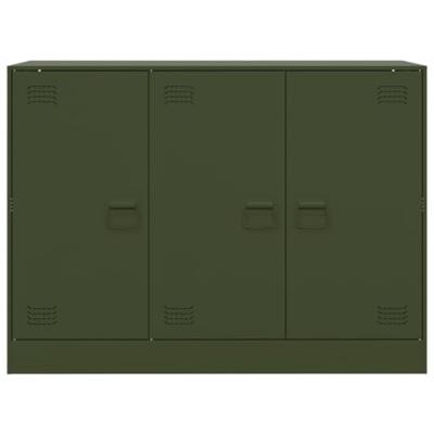 Dressoir 99x39x73 cm staal olijfgroen Dressoir 99x39x73 cm staal olijfgroen