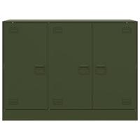Dressoir 99x39x73 cm staal olijfgroen - thumbnail