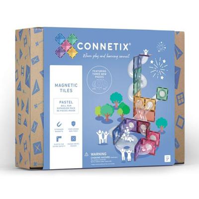 Connetix Ball Run Uitbreiding Pastel 80 stuks