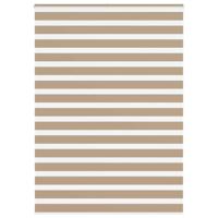 VidaXL Zebra blind 155x200 cm stofbreedte 150,9 cm polyester zandbruin - thumbnail