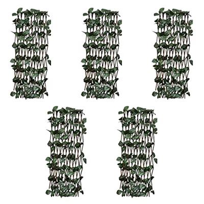 VidaXL Tuinlatwerk 5 st met kunstbladeren 180x90 cm wilg