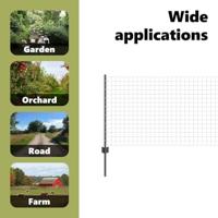 VidaXL Hek met paal grijs 0,8 x 10 m staal en pvc - thumbnail