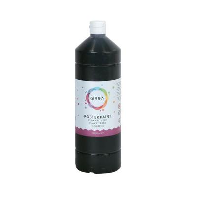 Plakkaatverf qrea zwart 1000ml | 6 stuks