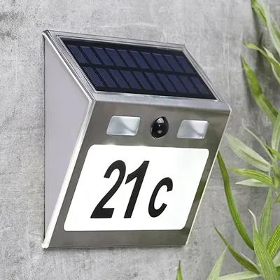 Hi Solar Huisnummerlamp bewegingsmelder - LED Verlichting