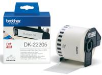 Brother DK-22205 Rol met etiketten 62 x 62 mm Papier Wit 1 stuk(s) Permanent hechtend DK22205 Universele etiketten - thumbnail