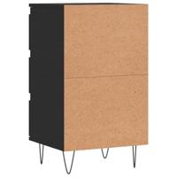 Dressoir 40x35x70 cm bewerkt hout zwart - thumbnail