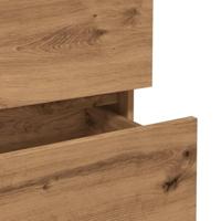 Dressoir 70x41x75 cm bewerkt hout artisanaal eikenkleur - thumbnail