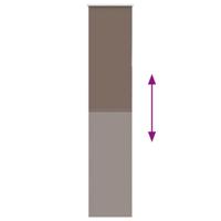 Rolgordijn verduisterend koffie 50x210 cm stofbreedte 45,7 cm - thumbnail