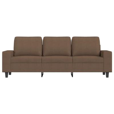 Driezitsbank 180 cm stof bruin
