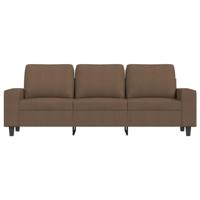 Driezitsbank 180 cm stof bruin - thumbnail
