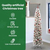 VidaXL Kunstkerstboom groen 240 cm pvc en staal en kunststof - thumbnail