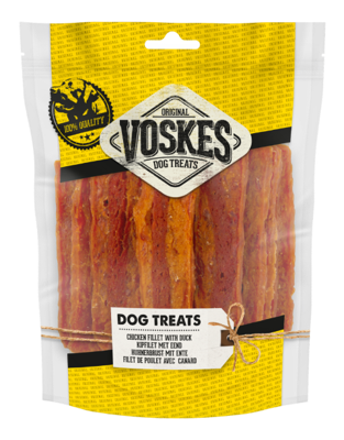 Hondenvoer kip met eend filet bites groot Voskes - Voskes