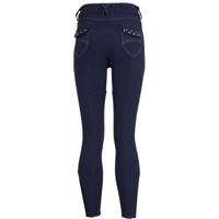 BR Madison kunstleder kinder rijbroek donkerblauw maat:152 - thumbnail