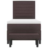 Boxspringbed met matras Donkerbruin 90 x 190 cm Stof - thumbnail