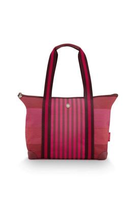 Pip Studio Tilda Tote Bag Medium Streep Roze Pip Studio Tilda Tote Bag Medium Streep Roze