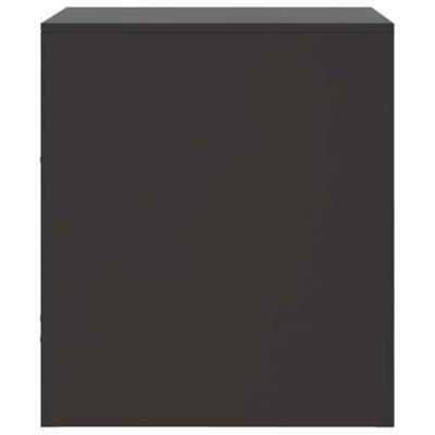 Nachtkastjes 2 st 34,5x39x44 cm staal zwart Nachtkastjes 2 st 34,5x39x44 cm staal zwart