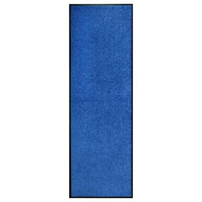VidaXL Deurmat wasbaar 60x180 cm blauw