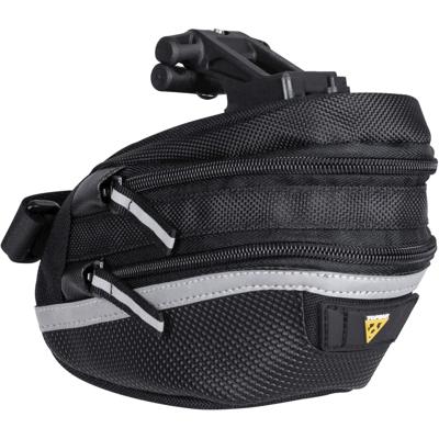 Topeak zadeltas wp ii m, zwart, waterafstotend, polyester, adapter, 1,25l, quickclick, reflecterend, 152g