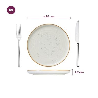 Cosy & Trendy Ontbijtborden / Dessertborden - Baltic Vanilla ø 20 cm - 6 stuks