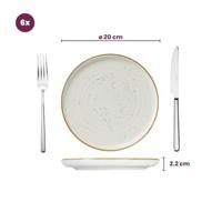 Cosy & Trendy Ontbijtborden / Dessertborden - Baltic Vanilla ø 20 cm - 6 stuks - thumbnail