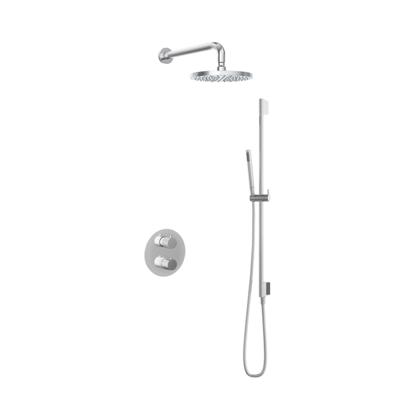 Hotbath Buddy - Inbouw Regendoucheset - Thermostatisch - Wandarm 35 cm - Hoofddouche 200 mm - Staafhanddouche - Glijstang 900 mm - met 2-Weg Stop-Omstel - Waterbesparend - V01