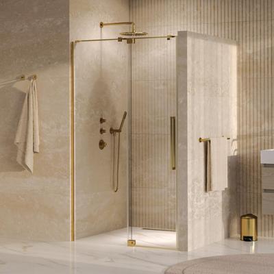 Brauer Stellar - Nisdeur - 2-Delig - Draaiend - Helder Glas - 120 x 200 cm - Omkeerbaar - incl. Glascoating - PVD Goud Geborsteld