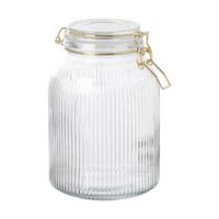 Weckpot ribbel met gouden deksel - 1.7 liter - thumbnail