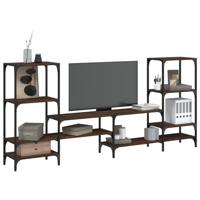 Tv-meubel 206,5x28,5x95 cm bewerkt hout bruin eikenkleurig - thumbnail