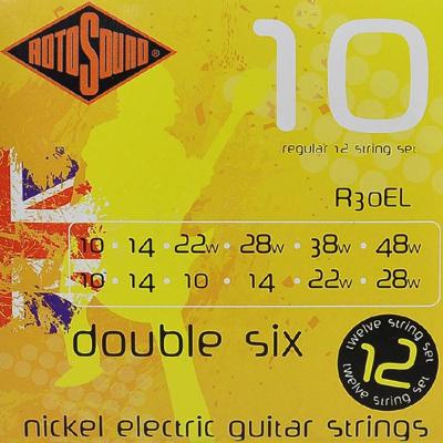 Rotosound R30EL Double Six elektrische gitaarsnaren .010-.048w