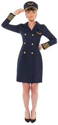 Kapitein Kostuum Dames Blauw