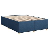 Boxspring met matras stof blauw 140x200 cm - thumbnail
