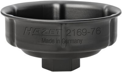 HAZET Oliefitersleutel 2169-76 · 1/2 inch (12,5 mm) vierkant hol · Ribbelprofiel · SW 76 mm
