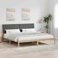Bedframe met hoofdeinde Bruin 200 x 200 cm Massief grenenhout - thumbnail