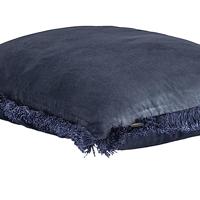 PTMD Nous Sierkussen - 60x3x40 cm - Fluweel - Blauw - thumbnail