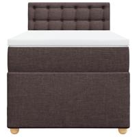 Boxspring met matras stof donkerbruin 90x200 cm - thumbnail