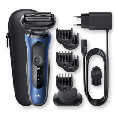 Braun Series 6 60-B1500s Elektrisch Scheerapparaat Met Baardtrimmer, Blauw