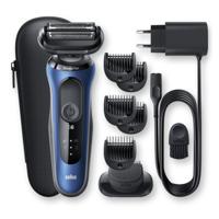 Braun Series 6 60-B1500s Elektrisch Scheerapparaat Met Baardtrimmer, Blauw - thumbnail