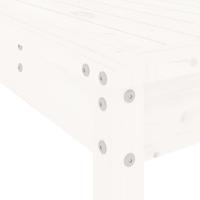 3-delige Barset massief grenenhout wit - thumbnail