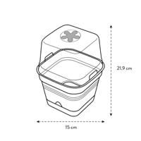 Elho green basics growpot square all-in-1 living black 15 - thumbnail