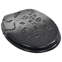 VidaXL Toiletbril met soft-close deksel waterdruppel mdf - thumbnail