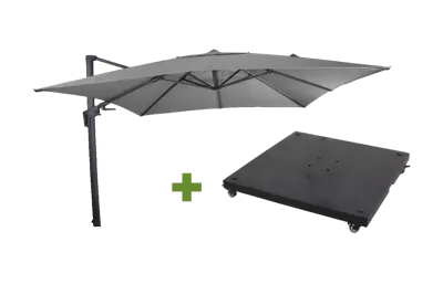 Virgoflex 3x3m antraciet met verrijdbare 90kg voet