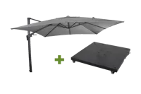 Virgoflex 3x3m antraciet met verrijdbare 90kg voet - thumbnail