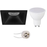 LED Spot Set - Aigi - Pragmi Pollon Pro - GU10 Fitting - Inbouw Vierkant - Mat Zwart - 8W - Helder/Koud Wit 6400K - Verdiept - 82mm - thumbnail