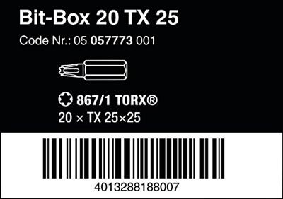 Wera Wera Werk 05057773001 Bitset 20-delig