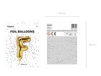 Folieballon Goud Letter &apos;F&apos; - 35cm - thumbnail