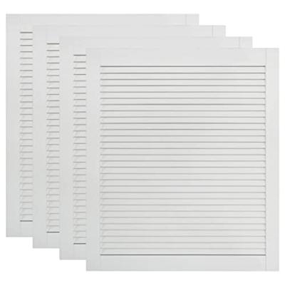 Louvredeuren 4 st 69x59,4 cm massief grenenhout wit